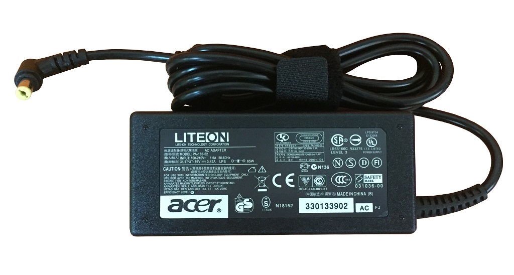     Acer, eMachines, PackardBell 19,5V-3,42A  - 5,5x1,7 mm
