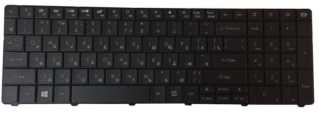 Клавиатура для ноутбука Packard Bell TE11 -чёрн