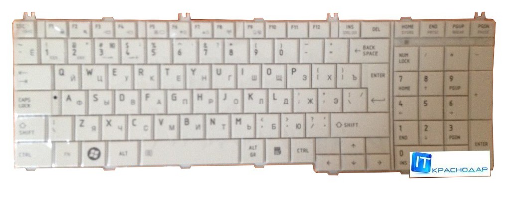 Клавиатура для ноутбука Toshiba C650 -бел