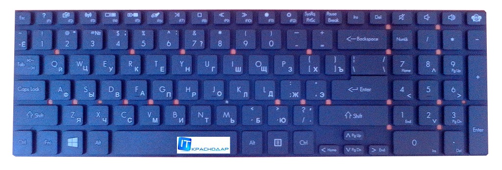 Клавиатура для ноутбука Packard Bell TS11 TS44 NV55 PK130HQ1B00 -чёрн