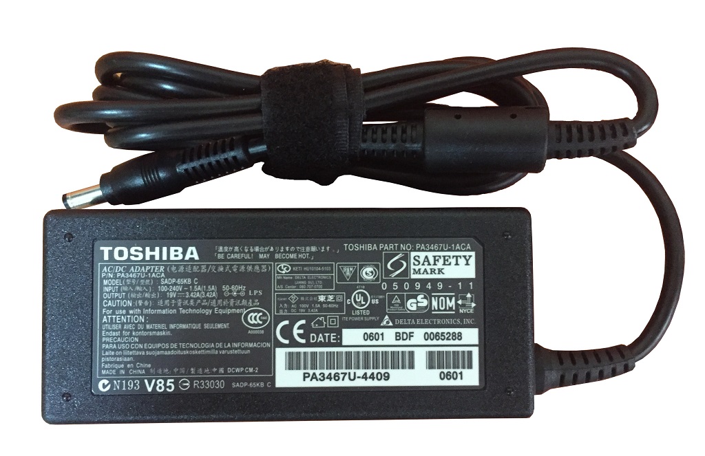 Блок питания для ноутбука Toshiba 19V-3,42A 5,5x2,5 mm
